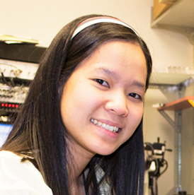 A portrait of Baovi Vo in the lab