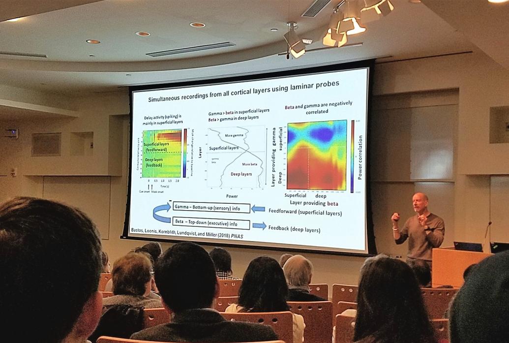 Earl Miller presents a slide about working memory